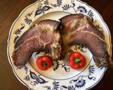A picture of step 3 of California Farm Dried Meat Wrapped Melon Tapas.