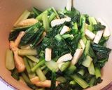A picture of step 4 of Simmered Japanese Mustard Spinach.