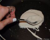 A picture of step 5 of Pan fried Naan.