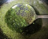 A picture of step 7 of Tricolor halwa.