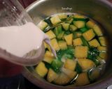 Foto langkah ke 3 dari resep Bubur Ubi Tapioka Pandan.