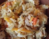 Foto del paso 3 de la receta: Guiso de carne de cerdo con arroz y vegetales