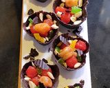 A picture of step 3 of Choco fruit bowl.