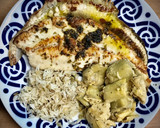 Foto del paso 10 de la receta: Lomos de rodaballo a la plancha con alcachofas al godello y arroz con semillas
