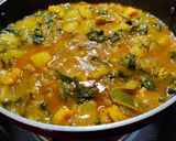 A picture of step 9 of Poi chingudi curry (Prawns cooked with basella and vegetables).