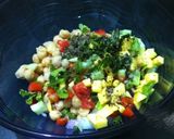 A picture of step 3 of Mexican chickpea salad.