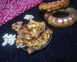A picture of step 3 of Dryfruits Chikki.