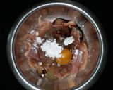 A picture of step 1 of Dragon chicken.