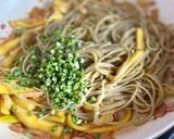 Une image de l'étape 4 de Spaghetti sautés aux lardons & courgettes au curcuma.