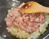 A picture of step 4 of Sausage meat stuffed patty pans.