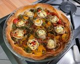 Une image de l'étape 19 de Tarte filo, oignon, chèvre et poivrons tricolores.