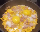 Foto del paso 2 de la receta: Huevos con jamón y maíz dulce