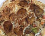 A picture of step 1 of Plantain fritata.