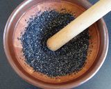 A picture of step 1 of Black Sesame Cupcakes.