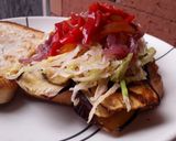 Foto del paso 5 de la receta: Sándwich de pimiento rojo, berenjenas y 2 ricas salsas..