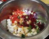 A picture of step 2 of Chole salad.
