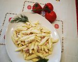 Pas rețetă Penne cu sos și bacon 5 fotografie