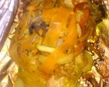 Foto del paso 9 de la receta: Papillote de trucha con verduras, champiñones y salsa de la casa