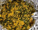 A picture of step 1 of Dambun cous cous.