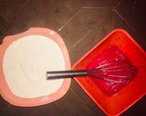 A picture of step 1 of Red velvet cake🎂.