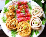 Hình bước làm 6 của món Bánh cuốn hoa hồng
