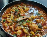 A picture of step 8 of Mix vegetables spicy korma.