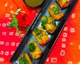 A picture of step 1 of Besan (Khandvi).