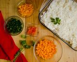 A picture of step 1 of Vegetable Rice.