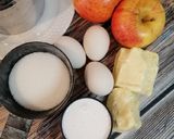صورة لخطوة 1 من وصفة باوند كيك بحشوة التفاح والمكسرات 🍏🍎❤️