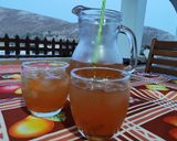 Φωτογραφία βήματος 3 της συνταγής "Πράσινο iced tea με ροδάκινο και μέλι" 🍹🌡️🏖️