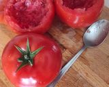 Töltött paradicsom üvegtésztaágyon recept fázis 1 fotója