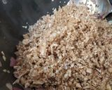 A picture of step 6 of Matar mushroom bharta.