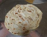 A picture of step 5 of Kerala porotta.