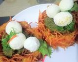 A picture of step 4 of Aloo paneer bird nest.