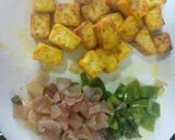 A picture of step 2 of Paneer chilli.