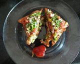 A picture of step 4 of Home made Bread Pizza on Tawa.