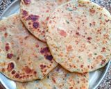 A picture of step 5 of Tapioca and Potato Stuffed Paratha - A Fasting Delight.