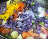 A picture of step 2 of Purple Cabbage Curry.