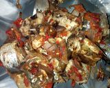 A picture of step 2 of Fish roll.