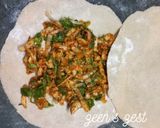 A picture of step 3 of Shalgam or Turnip Parathas.