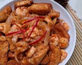 Foto langkah ke 6 dari resep Udang Tahu Saus Tiram.