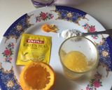 A picture of step 1 of Orange ice tea.