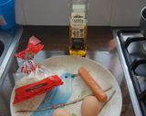 Foto del paso 1 de la receta: Huevos con salchicha y avena en hojuelas