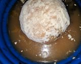 A picture of step 4 of Yam egg roll.
