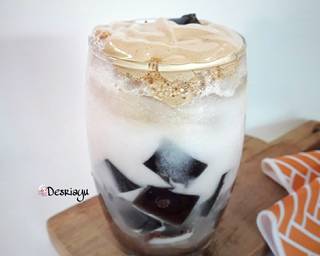 Es Cincau Jelly Cokelat Dalgona Coffee - Step 5