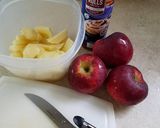 A picture of step 2 of Cinnamon bun apple bites.
