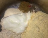 A picture of step 2 of Veg chilla.