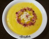A picture of step 9 of Kashmiri Saffron Phirni With Almond Rose Chikki.