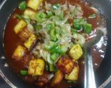 A picture of step 3 of Paneer chili.