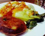 Foto del paso 10 de la receta Pak choy con patatas al vapor y zanahorias fileteadas al ajo